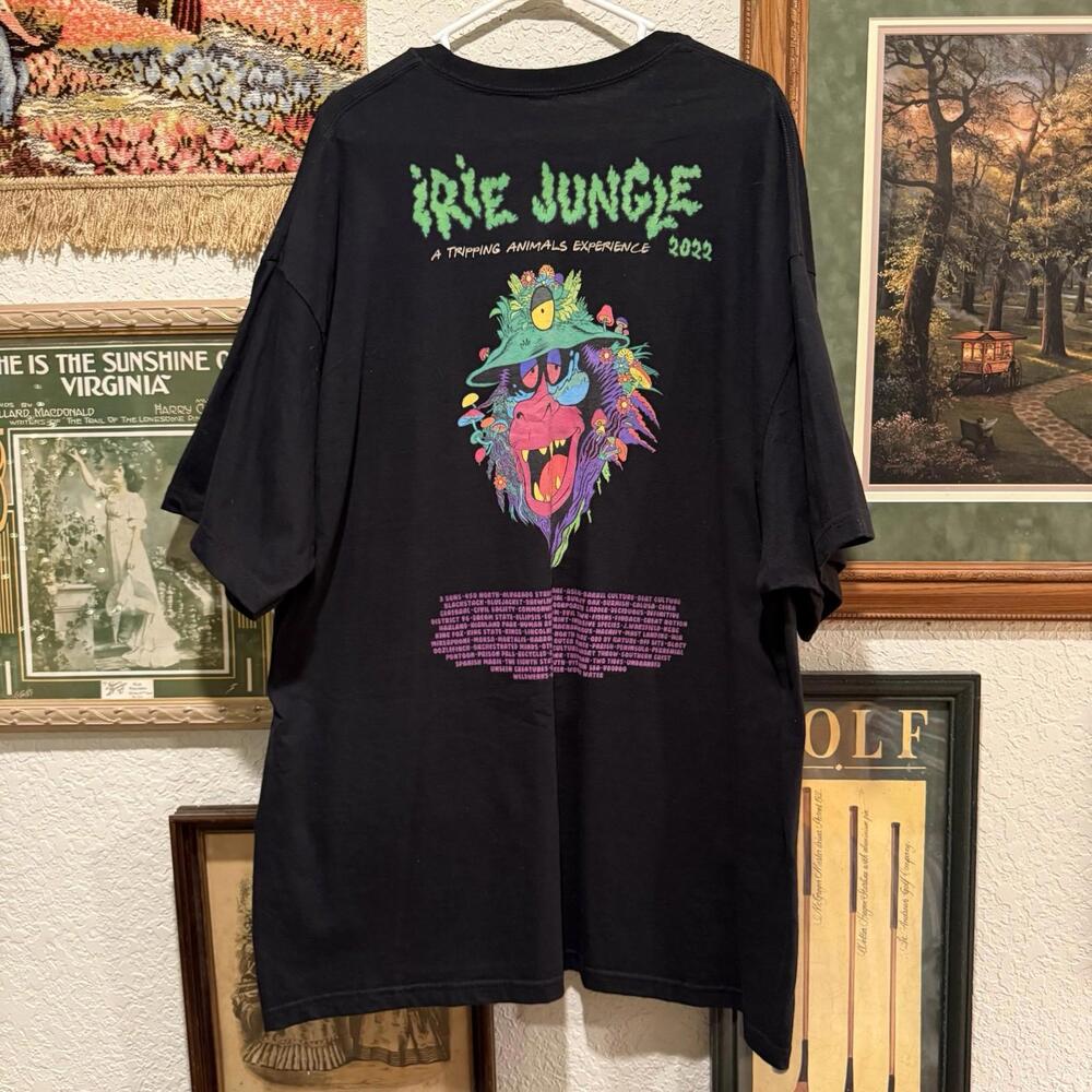 Tripping Animals Brewing Irie Jungle 2022 RARE Psychedelic Monkey Shirt Beer 3XL
